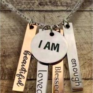 Affirmation necklace for those times we don’t remember how amazing we are♥️.